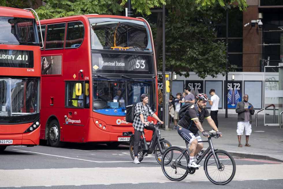 Road users in Elephant and Castle Road users in Elephant and Castle