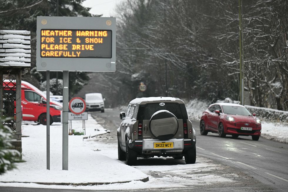 Road weather warning