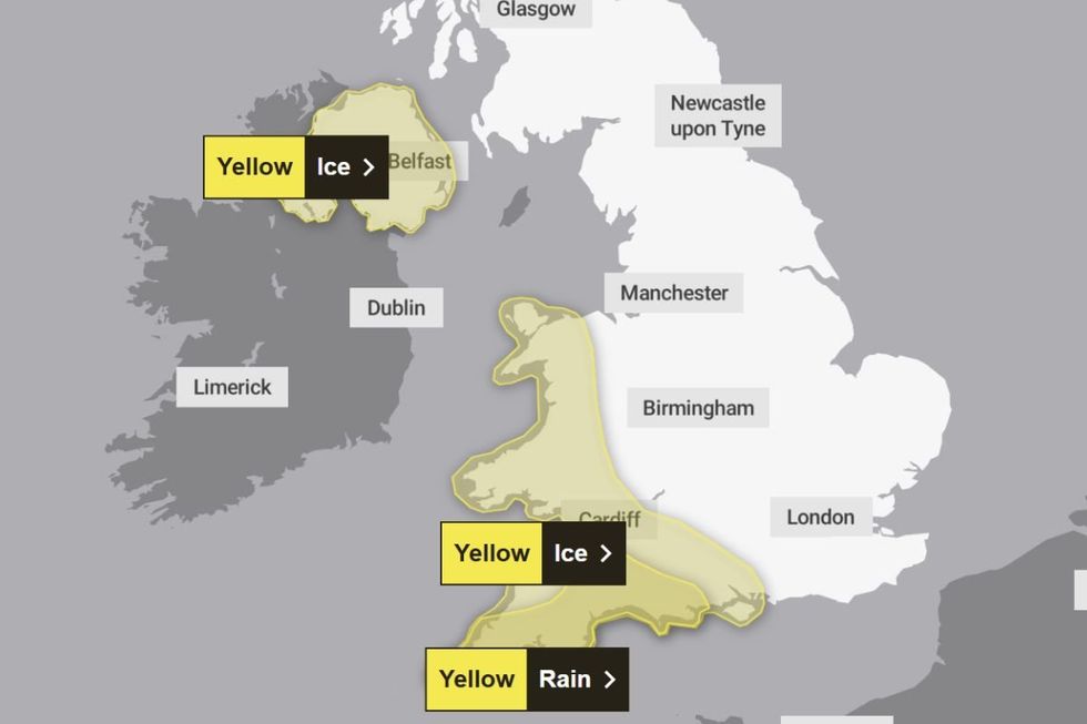 Roads, pavements and cycle paths all present potential hazards as wet ground turns to ice