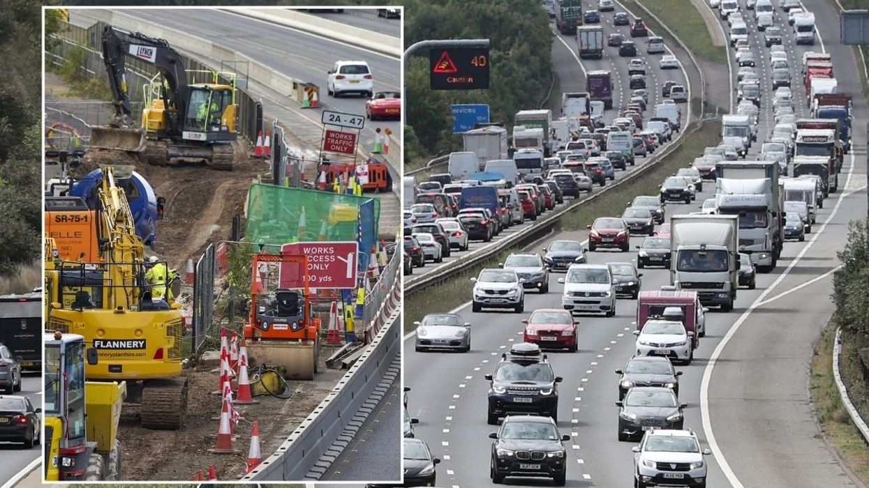 Roadworks and a major UK motorway