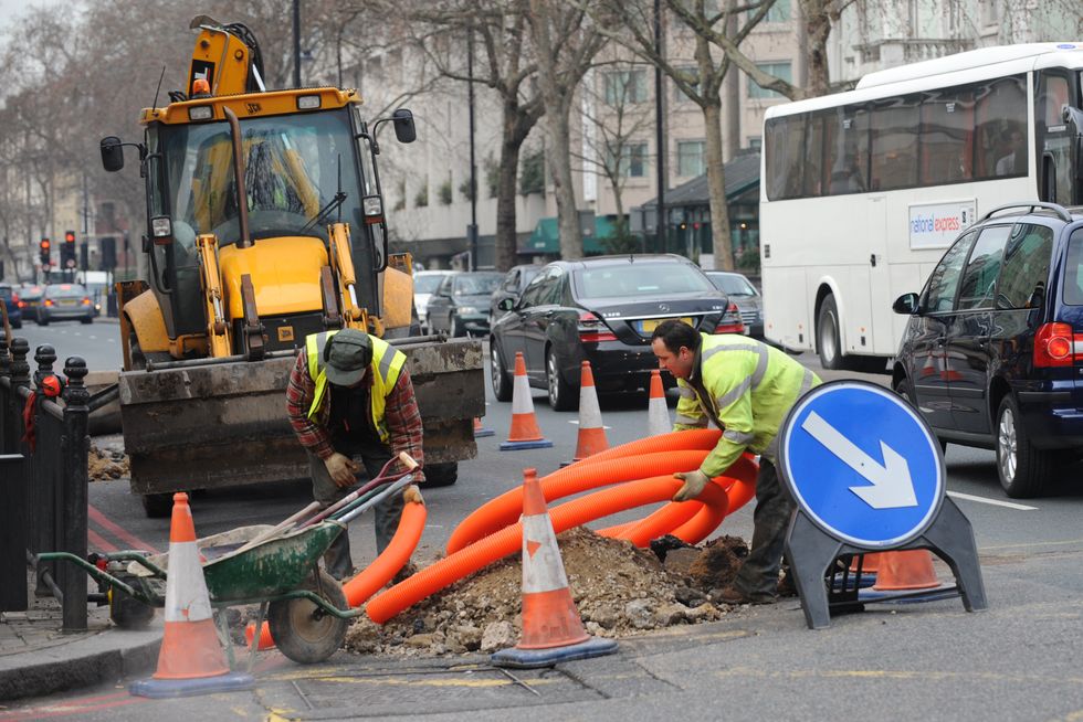 Roadworks in London