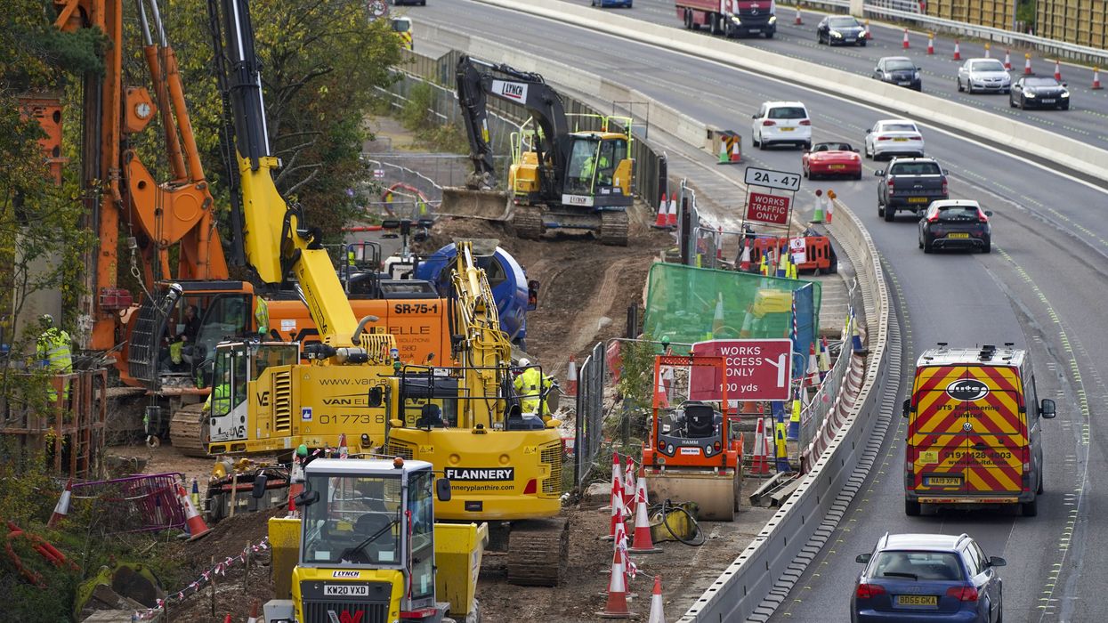 Roadworks on the motorway
