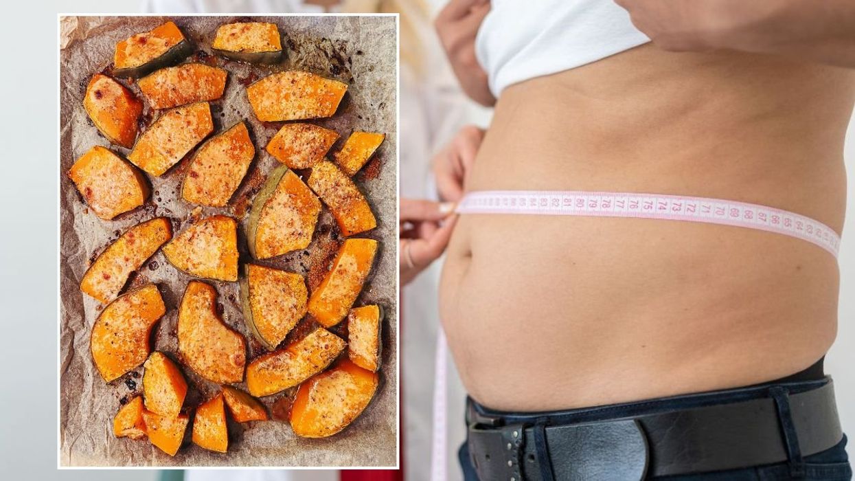 roasted pumpkin / measuring stomach