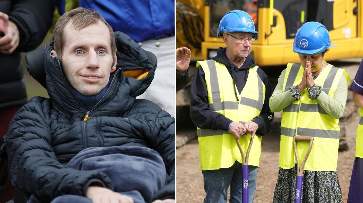 Rob Burrow's parents helped dig the first hole as work began on the MND centre in Leeds