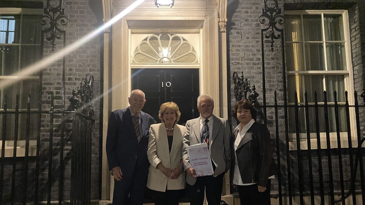 Rob Morris, Sheila Telford, Ian Andexser and Edwina Melville-Gray visiting Downing Street today