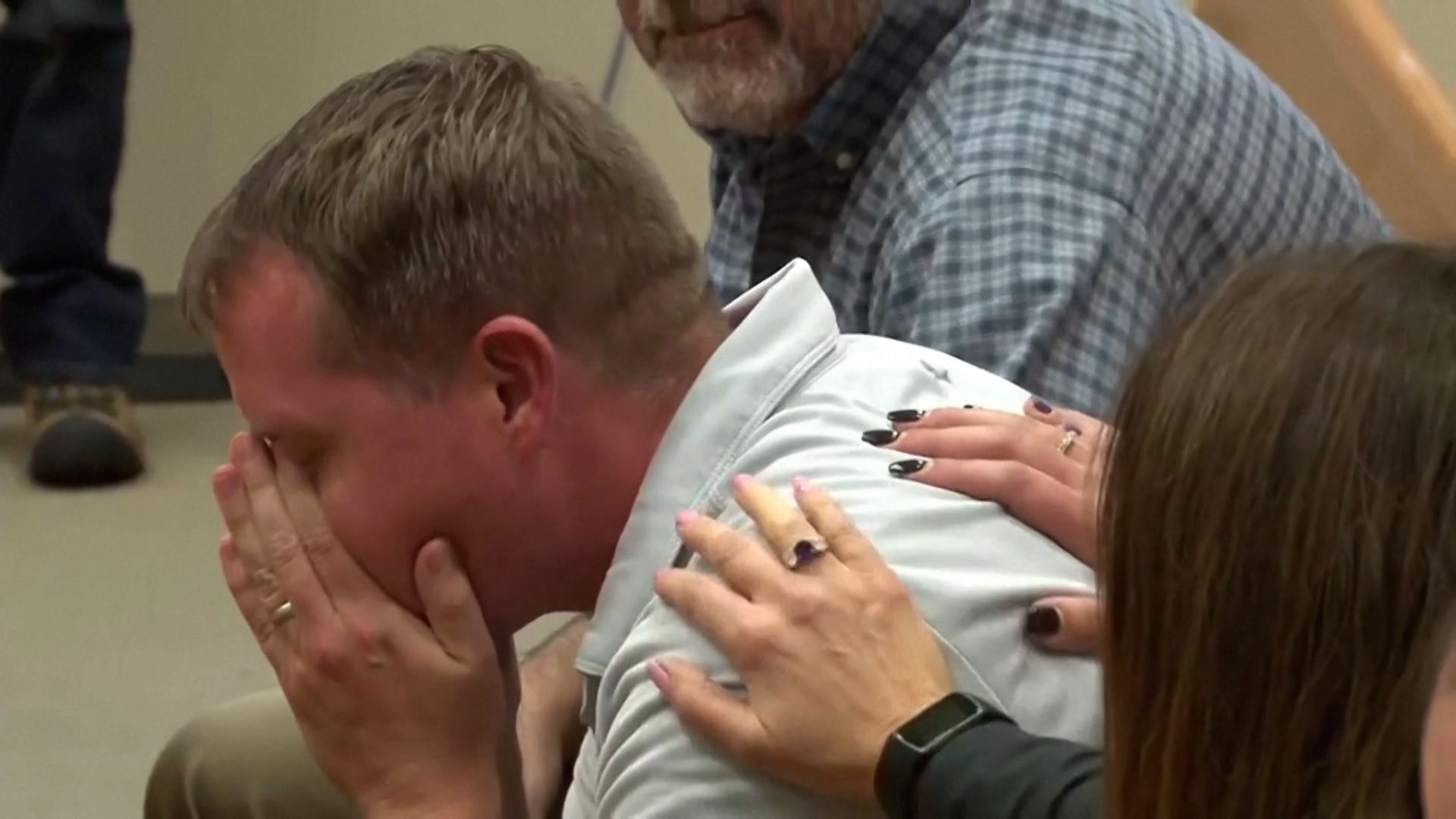 Robbie Parker, father of Sandy Hook victim Emilie Parker, breaks down following the verdict