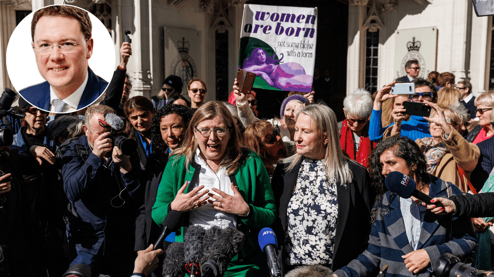 Robert Courts and women celebrating Supreme Court ruling