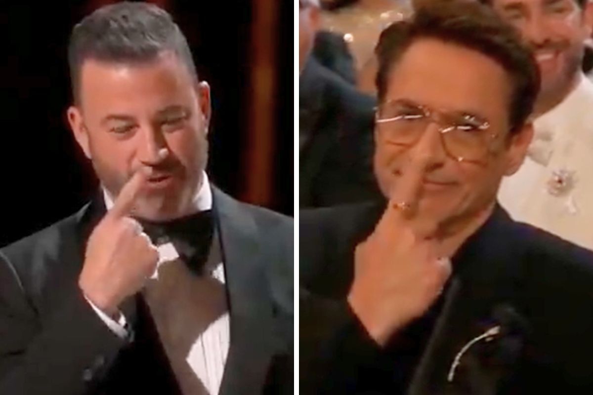 Robert Downey Jr and Jimmy Kimmel