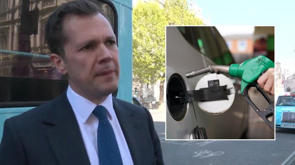 Robert Jenrick and a fuel pump