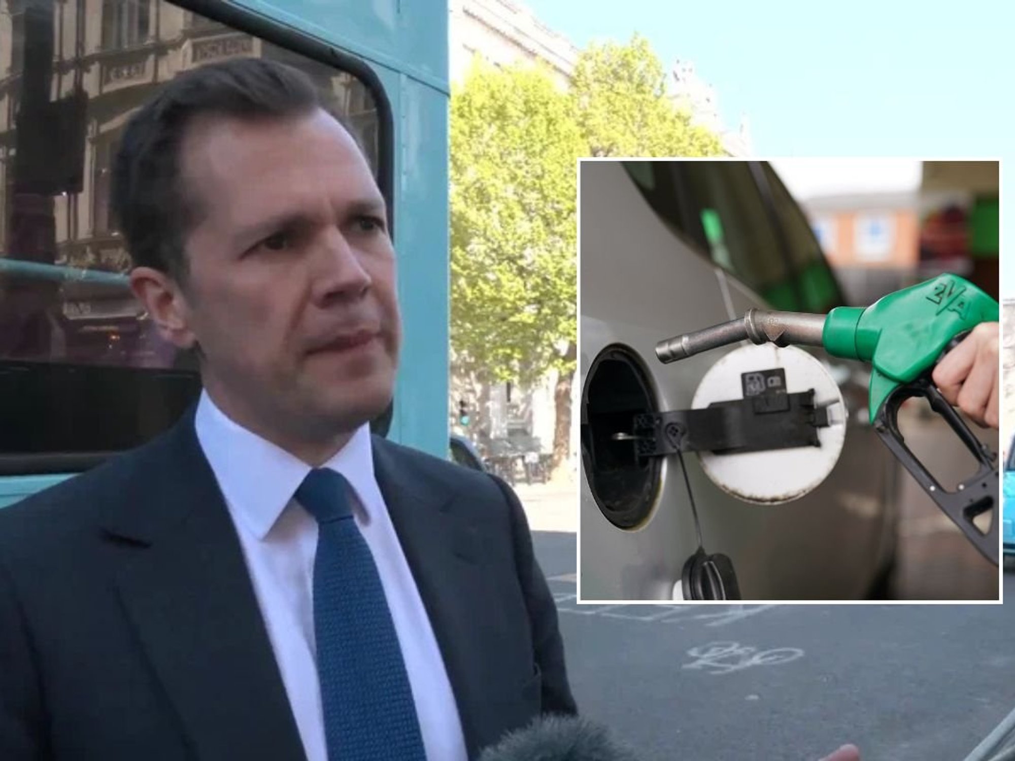 Robert Jenrick and a fuel pump