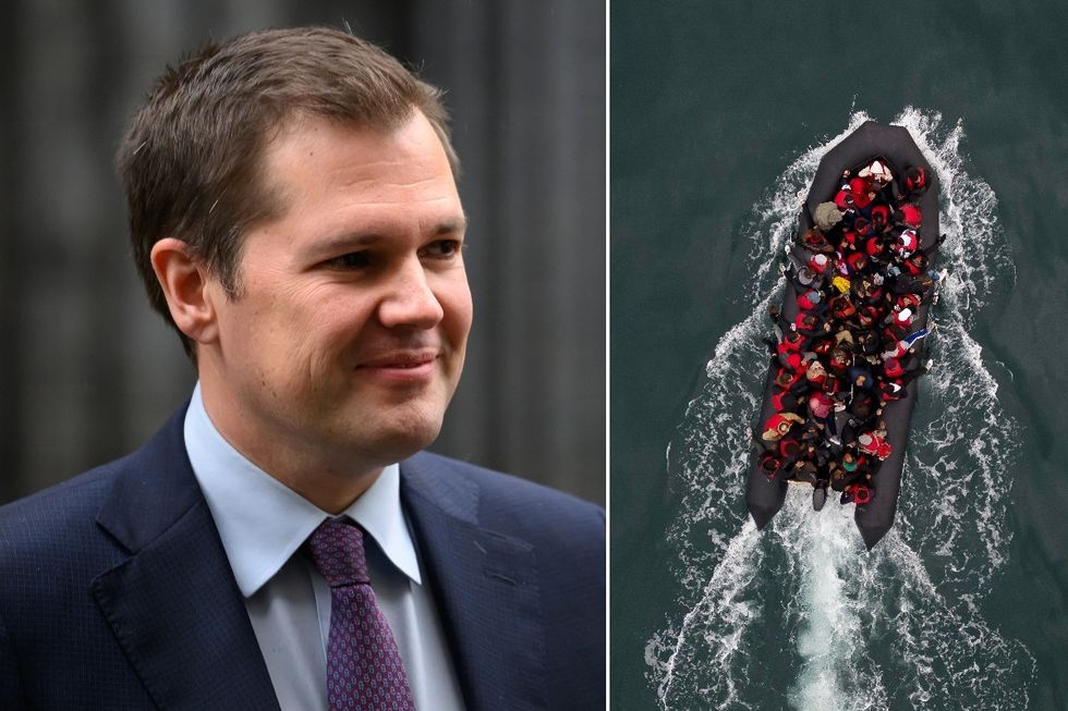 Robert Jenrick and migrant boat
