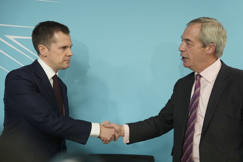 Robert Jenrick and Nigel Farage