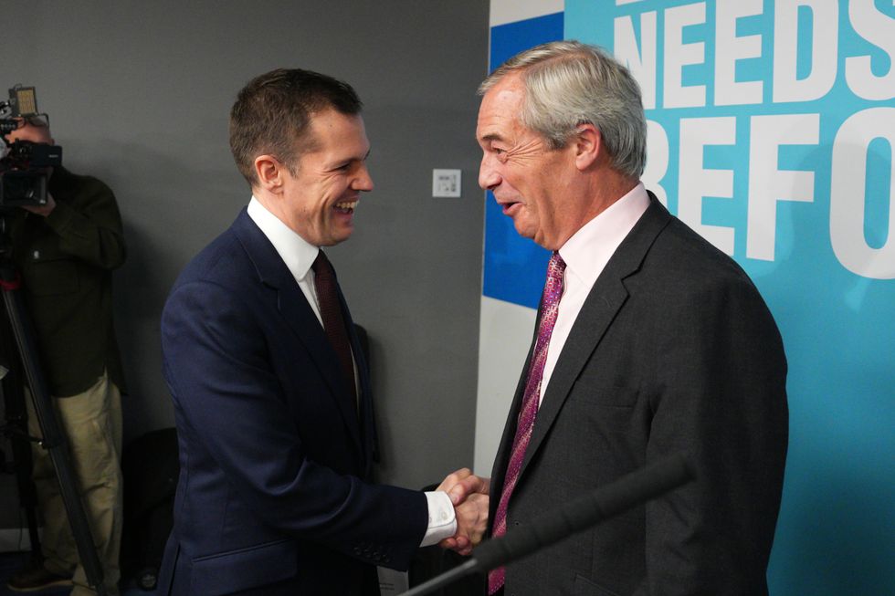 Robert Jenrick and Nigel Farage