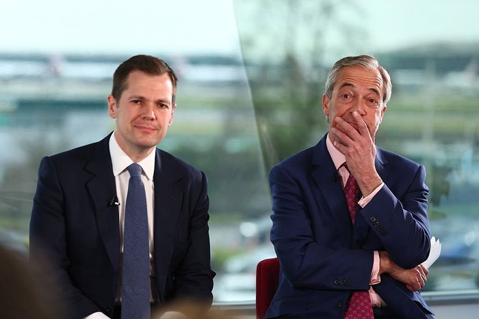 Robert Jenrick and Nigel Farage