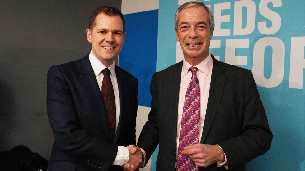 Robert Jenrick and Nigel Farage