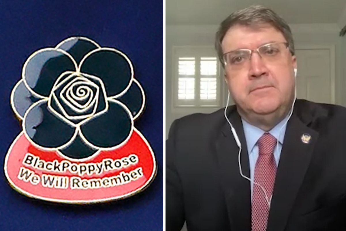Robert Wilkie, who is a Colonel in the US Air Force Reserves, criticised the use of the 13-year-old black poppy appeal
