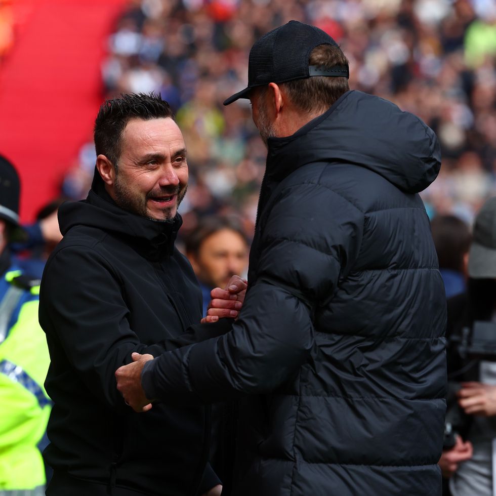 Roberto De Zerbi and Jurgen Klopp