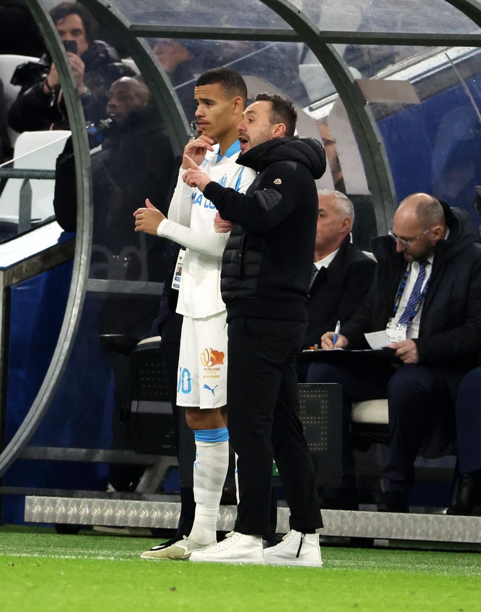 Roberto De Zerbi previously managed Mason Greenwood at Marseille