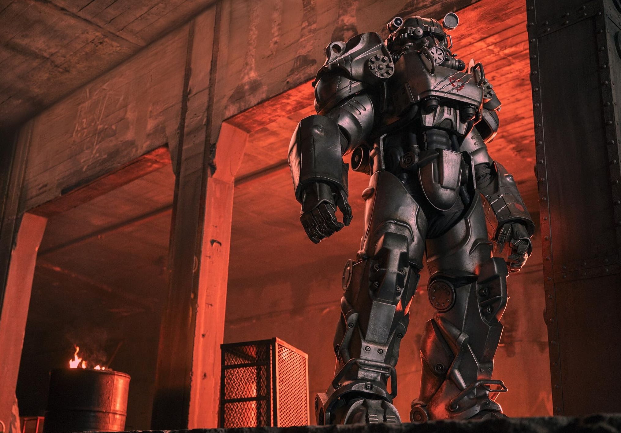 robot suit from fallout video game series as adapted in the tv show