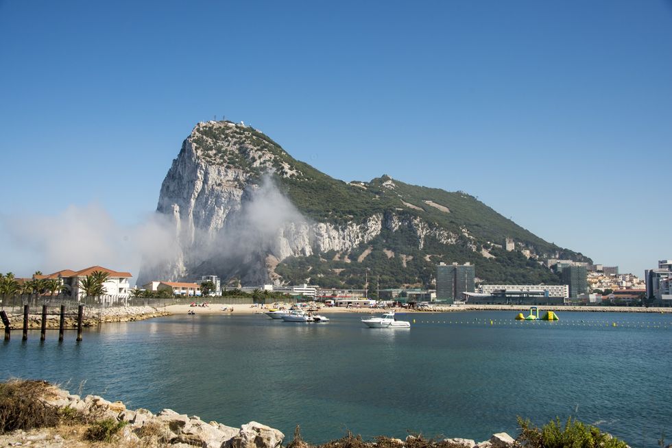 Rock of Gibraltar and the Mediterranean Sea