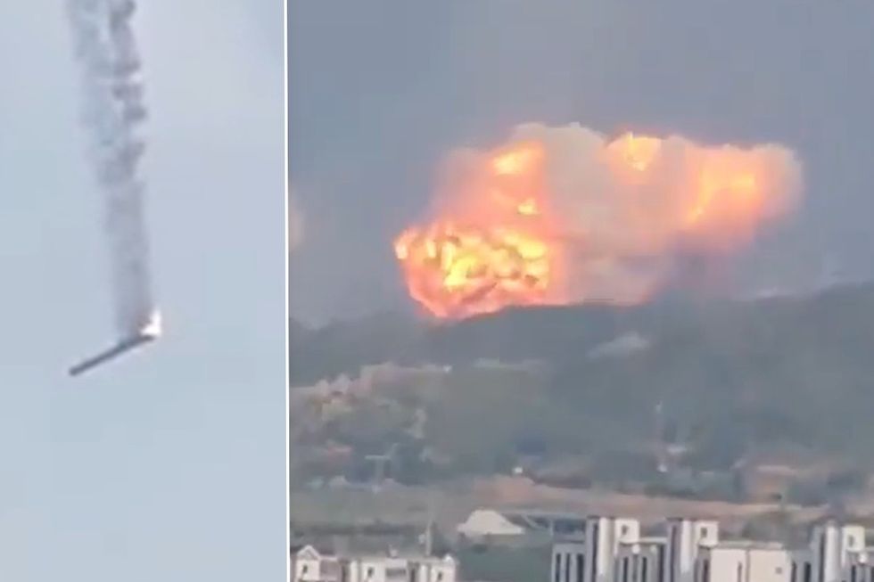 Rocket exploding