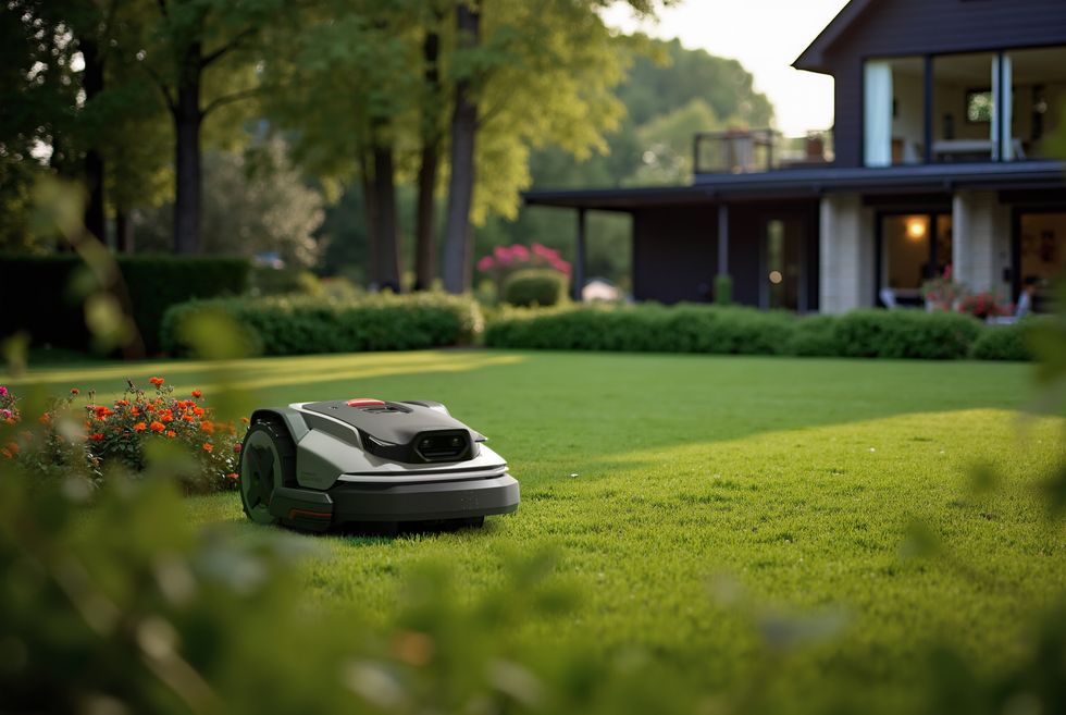 RockMow S1 in the yard