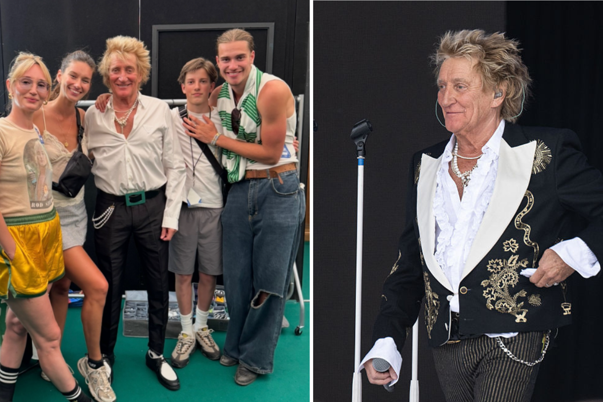 Rod Stewart and family