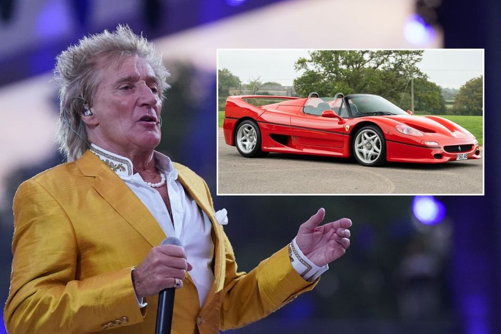 Rod Stewart and his 1997 Ferrari F50