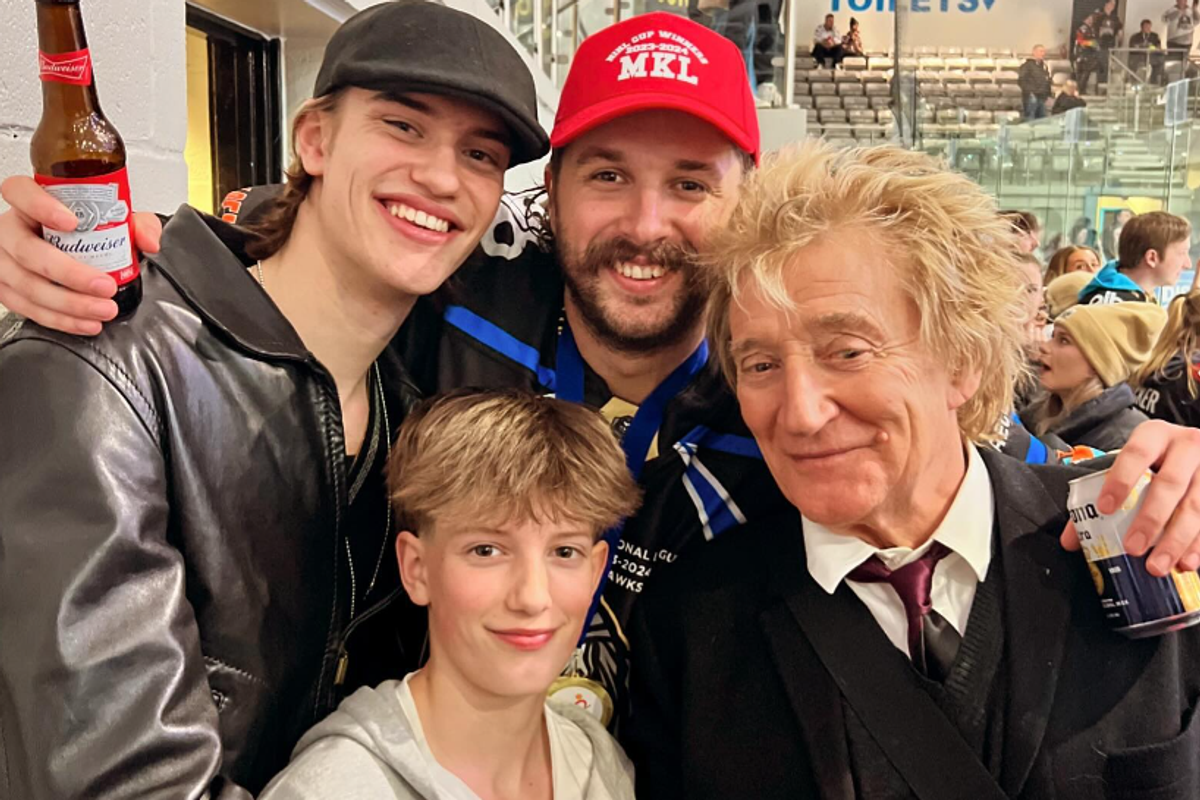 Rod Stewart and his sons