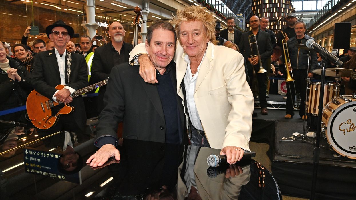 Rod Stewart and Jools Holland