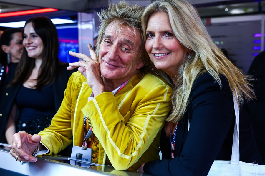 Rod Stewart and Penny Lancaster