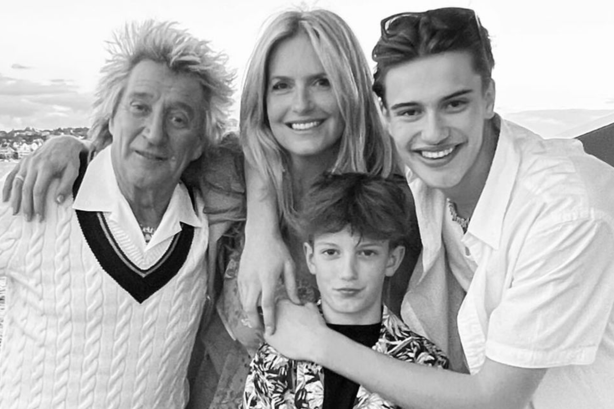 Rod Stewart, Penny Lancaster and sons