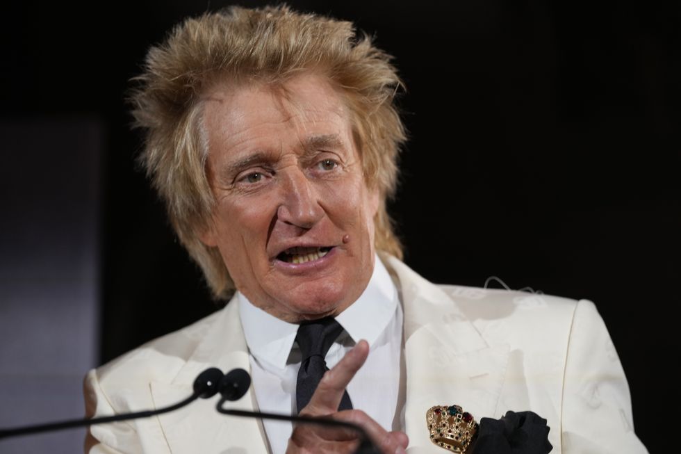 Rod Stewart speaks as he presents the Teaching Award at the King's Foundation charity's inaugural awards at St James's Palace, London