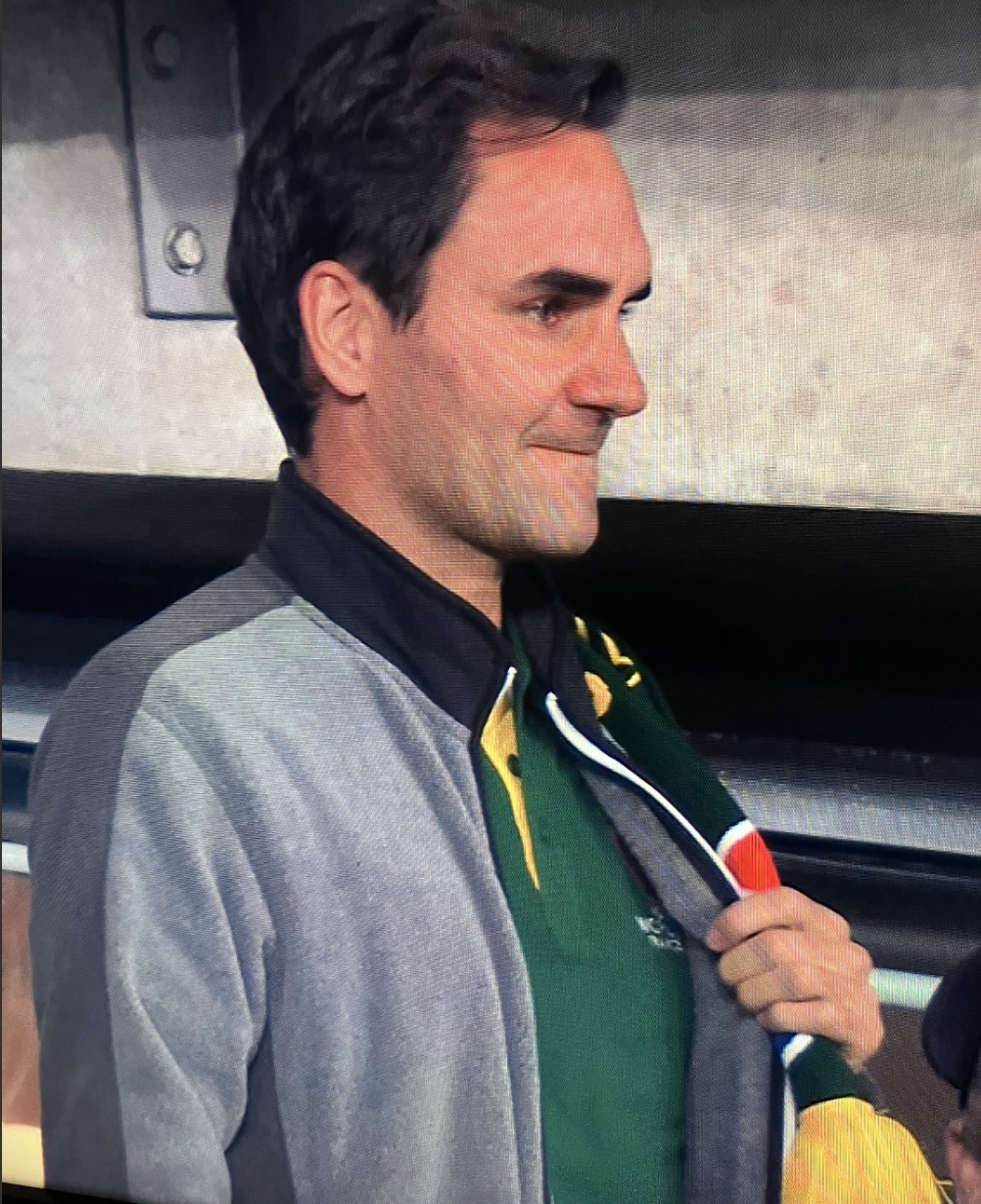 Roger Federer South African rugby fan