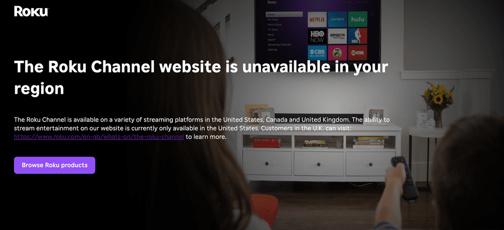 Roku Channel website