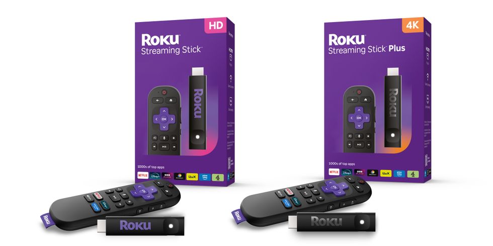 Roku Streaming Stick and Streaming Stick Plus box pictured side by side