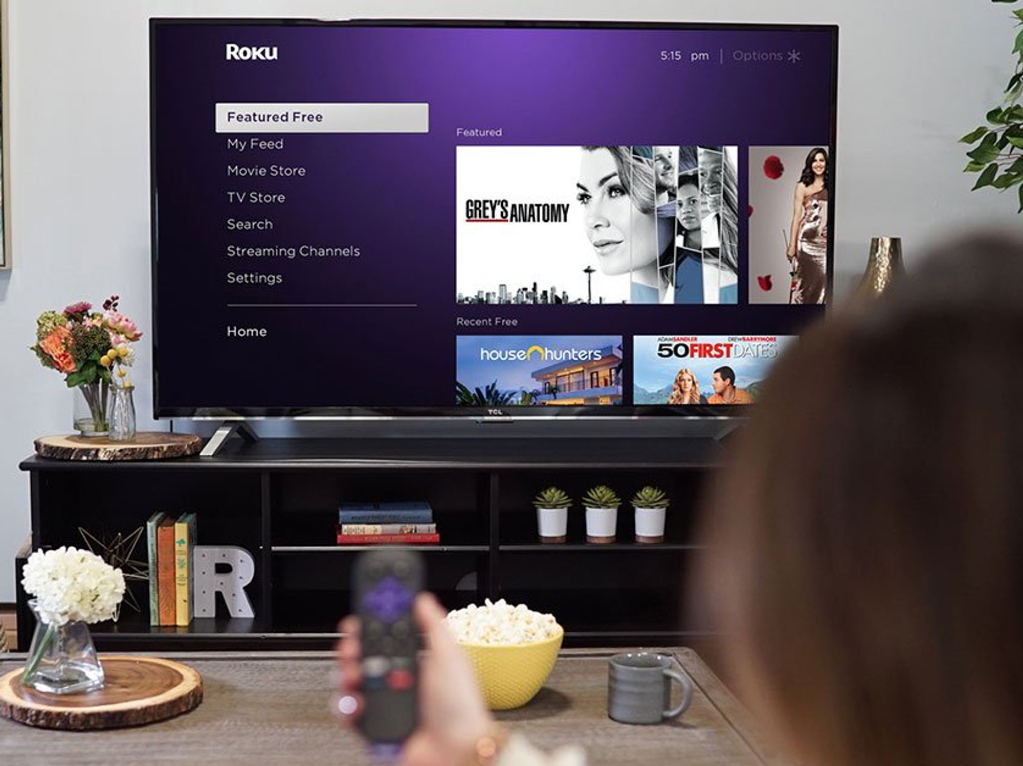 Roku TV in living room