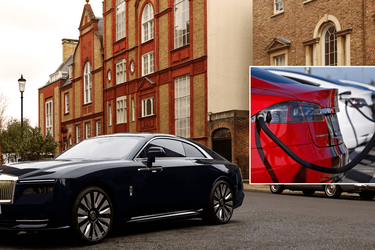 Rolls-Royce car and electric charger