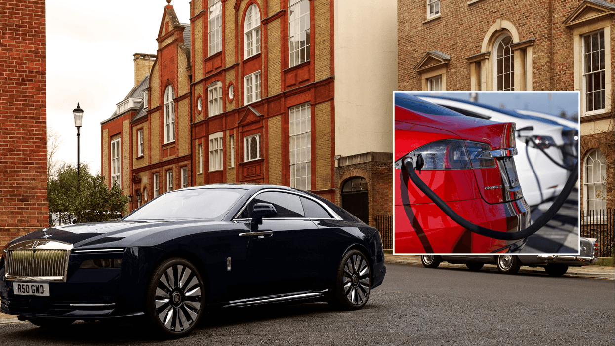 Rolls-Royce car and electric charger