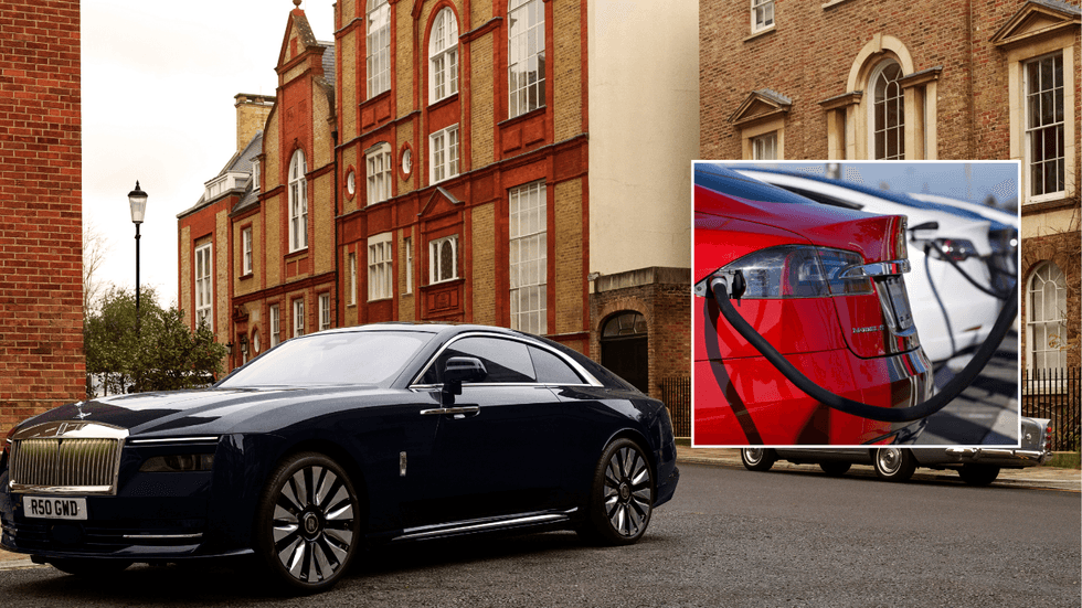 Rolls-Royce car and electric charger