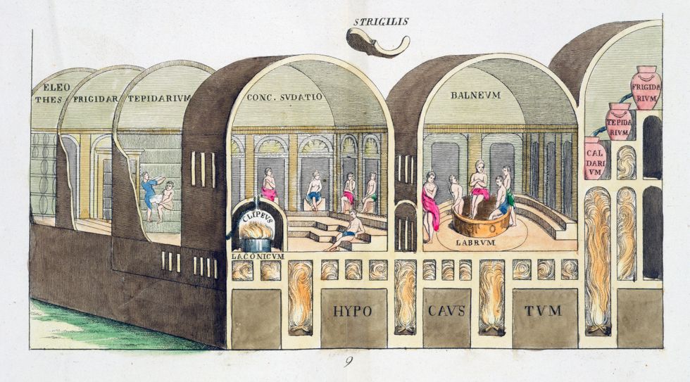 Roman baths illustration