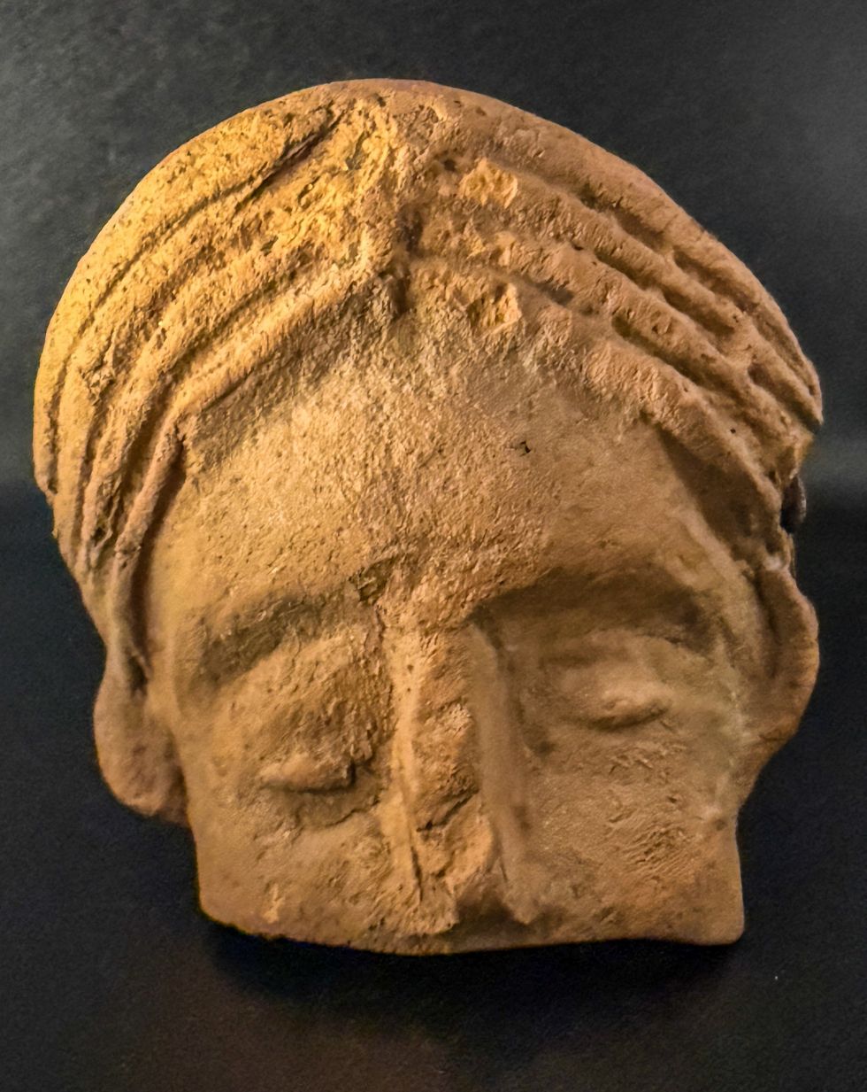 Roman-era terracotta head unearthed by volunteer excavators