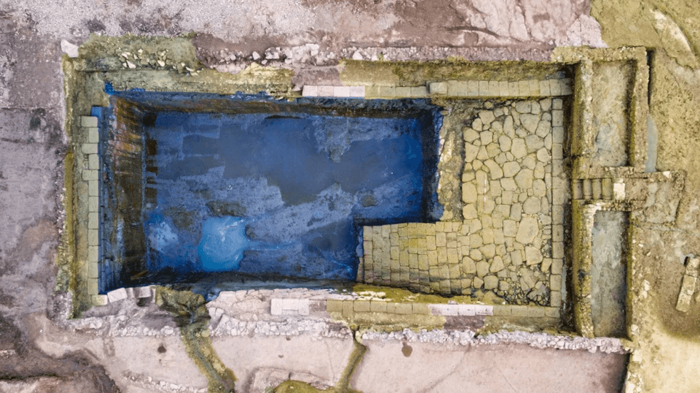 Roman pool discovered under scrapyard in Italy