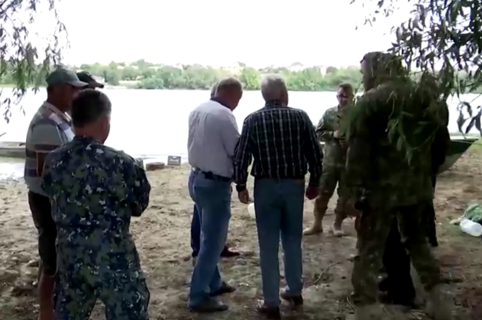 Romanian Defence Minister, Angel Tilvar, on site of alleged crash of drone with military officials