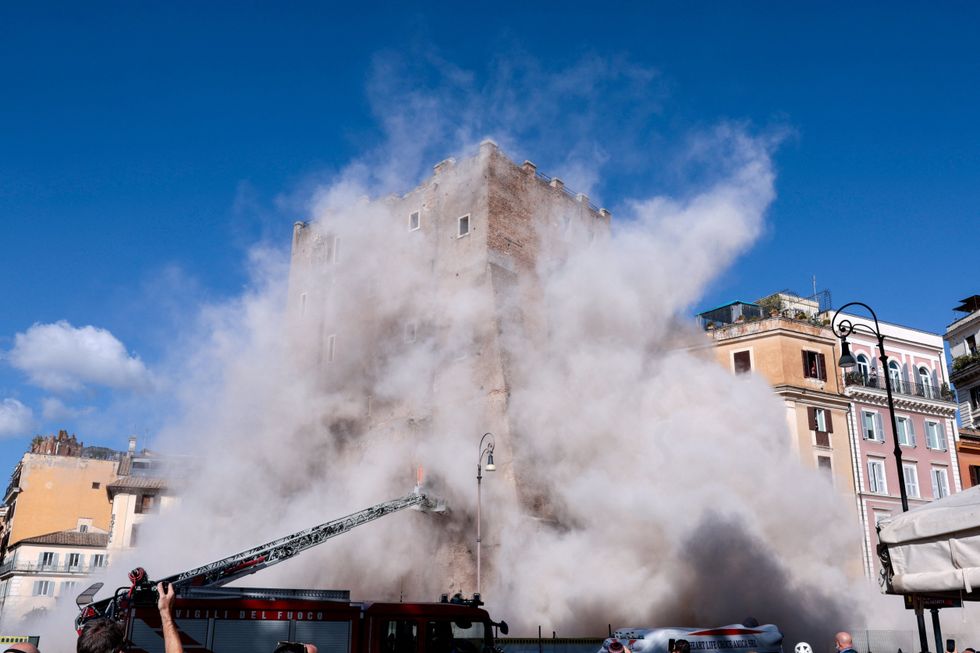 Rome tower collapse