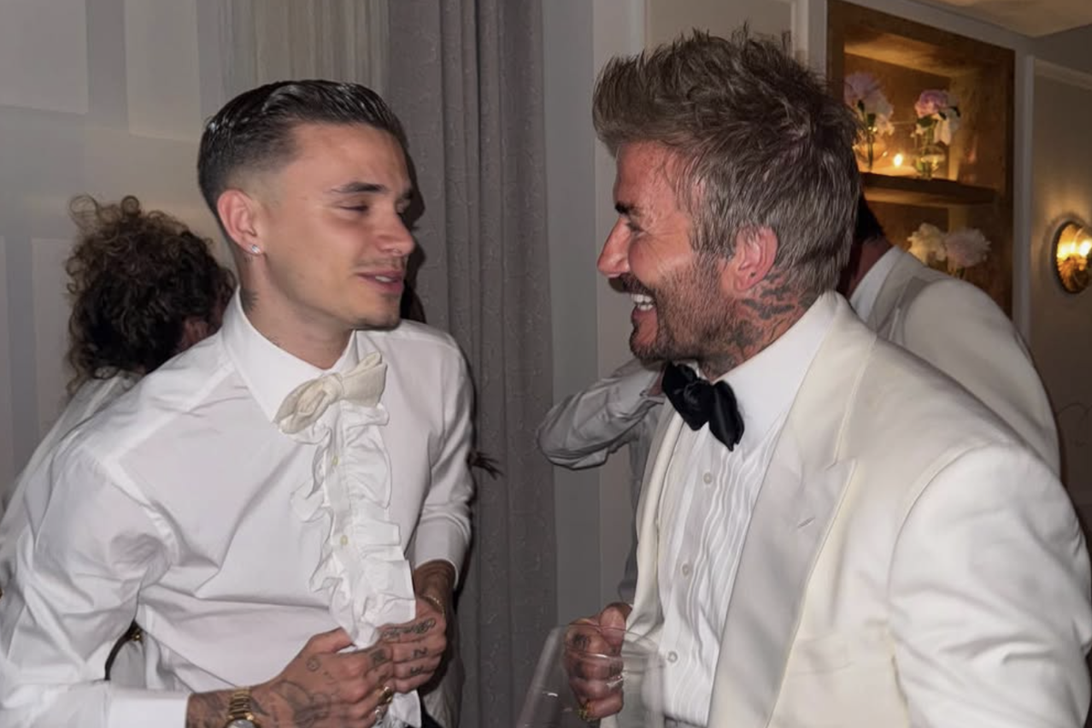 Romeo Beckham and David Beckham