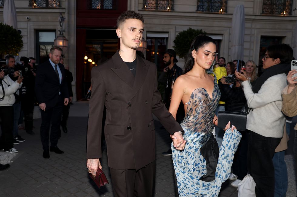 Romeo Beckham and Kim Turnbull