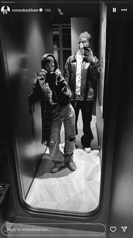 Romeo Beckham and Kim Turnbull