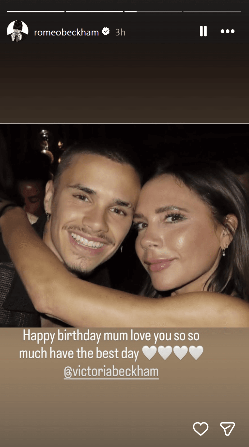 Romeo Beckham and Victoria Beckham