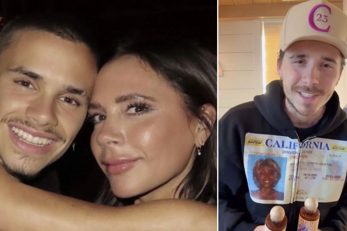 Romeo Beckham, Victoria Beckham and Brooklyn Beckham